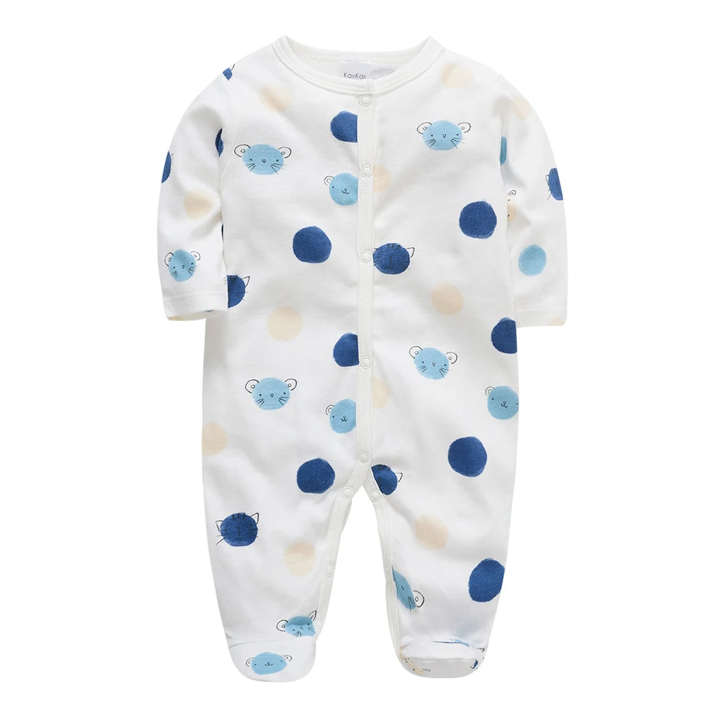 1/3 Pcs Baby Boys Rompers Cartoon Print Overalls Cotton Infant Clothing Kids Jumpsuit Newborn Pajimas 0-3 Months